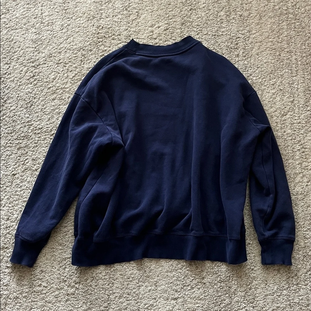 Under Armour Navy Sweatshirt with Pink Logo - Picture 3 of 3